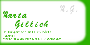 marta gillich business card