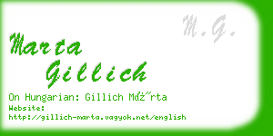 marta gillich business card